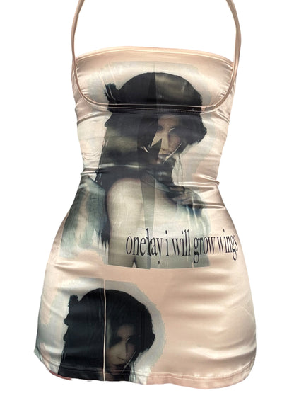 Where Are My Wings Ivory Bodycon Dress - XXS/XS