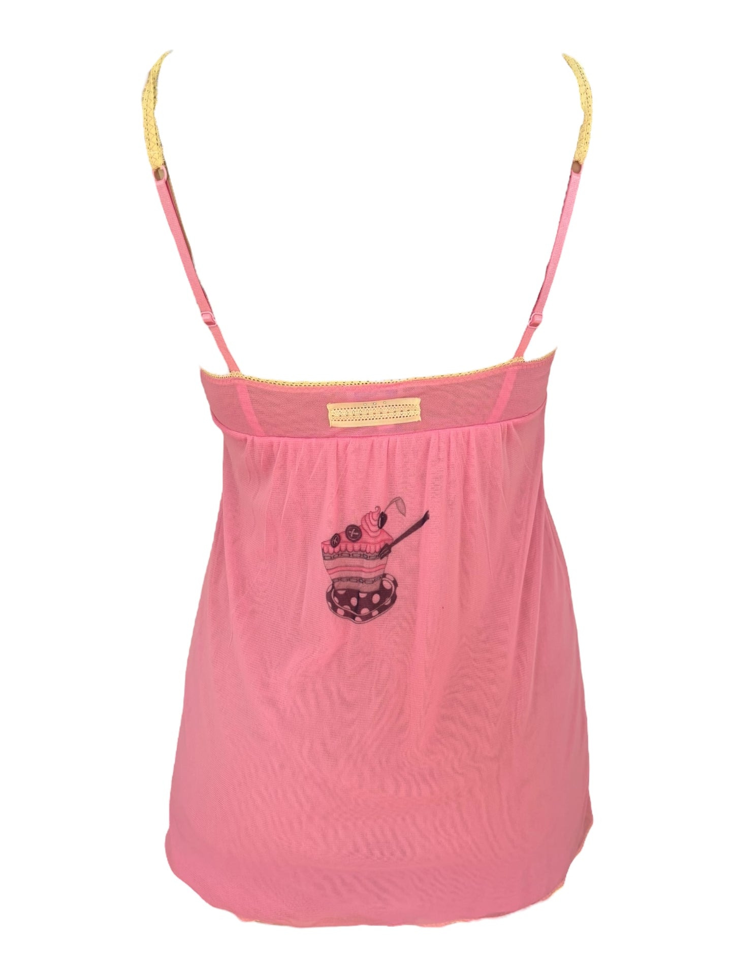 Dear, Bunny Pink + Yellow Babydoll Dress - L