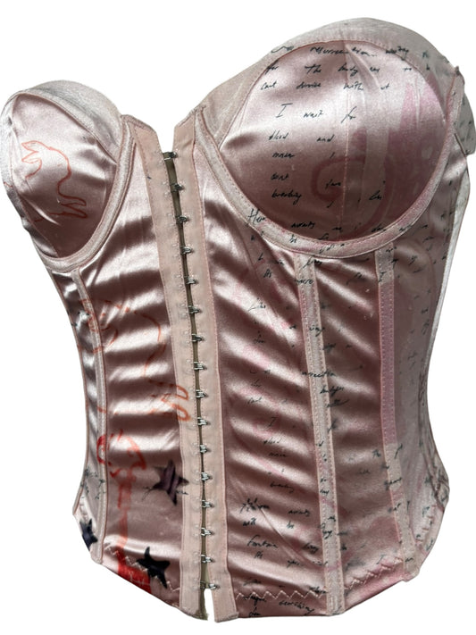 Searching Pink Satin Corset - XS