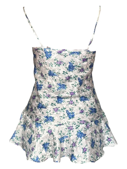 One Day I Will Grow Wings Blue Floral Dress - S/M