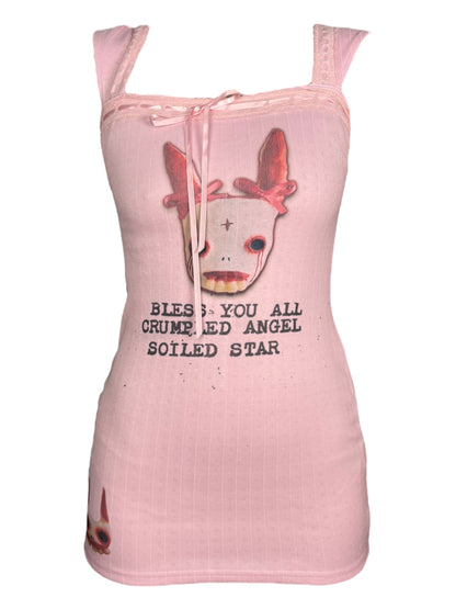 Sorrow's Witness Pink Mini Dress - XXS