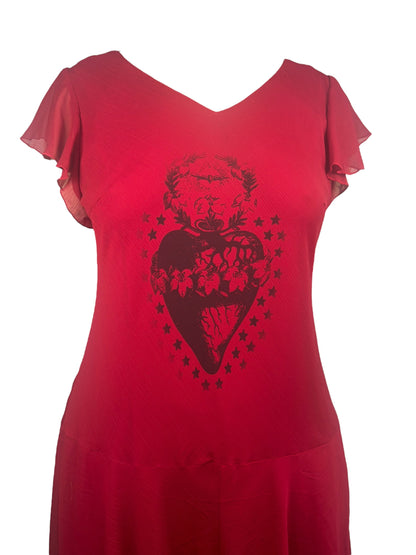 Sacred Heart Red 90's Dress - L/XL