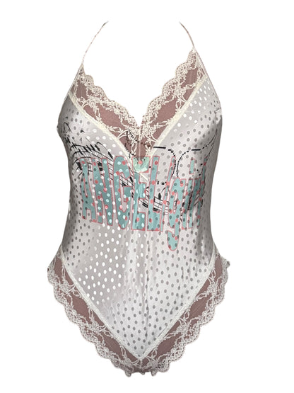 Angel/Girl Polka Dot Bodysuit - XL
