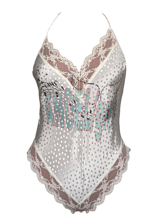 Angel/Girl Polka Dot Bodysuit - XL
