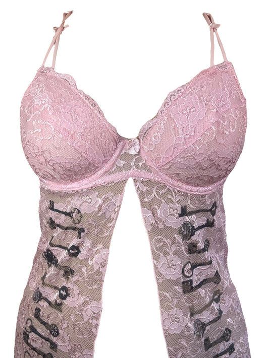 Under Lock and Key Pink Babydoll Mini Dress - L/XL