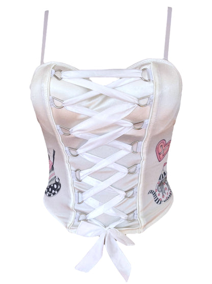 Tea Party White Bustier - S/M