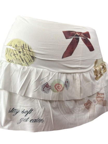 Stay Soft, Get Eaten Ruffle Skirt - S