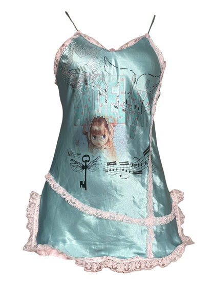Lace Angel Blue Mini Dress - M/L