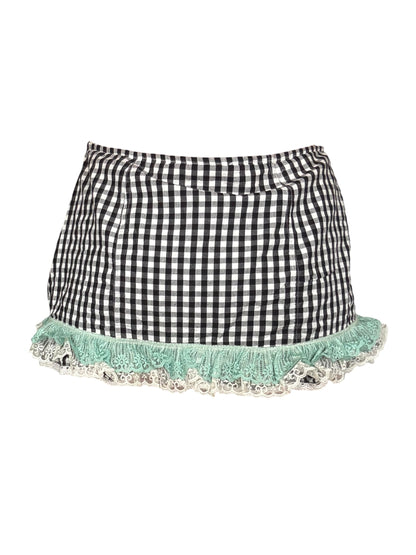 Toy Horse Black Gingham Mini Skirt - XL