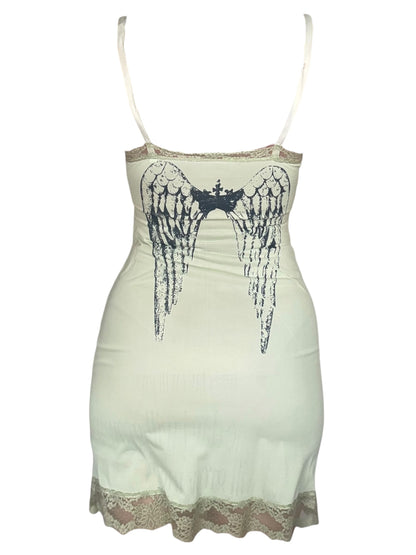 Where Are My Wings? Light Green Slip Dress - M