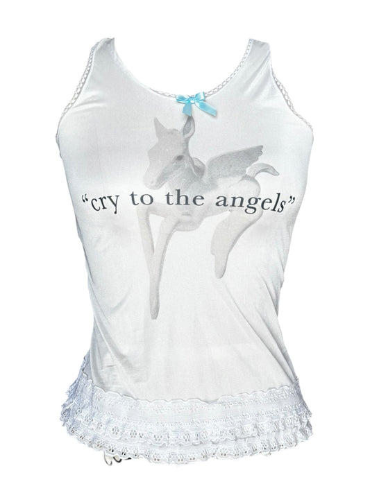 Cry to the Pegasus Vintage Slip Tank - XXS