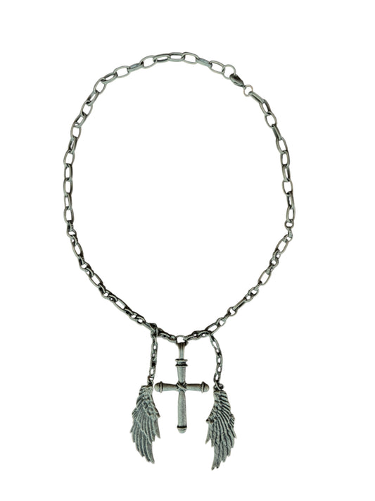 Fallen Angel Pewter Necklace