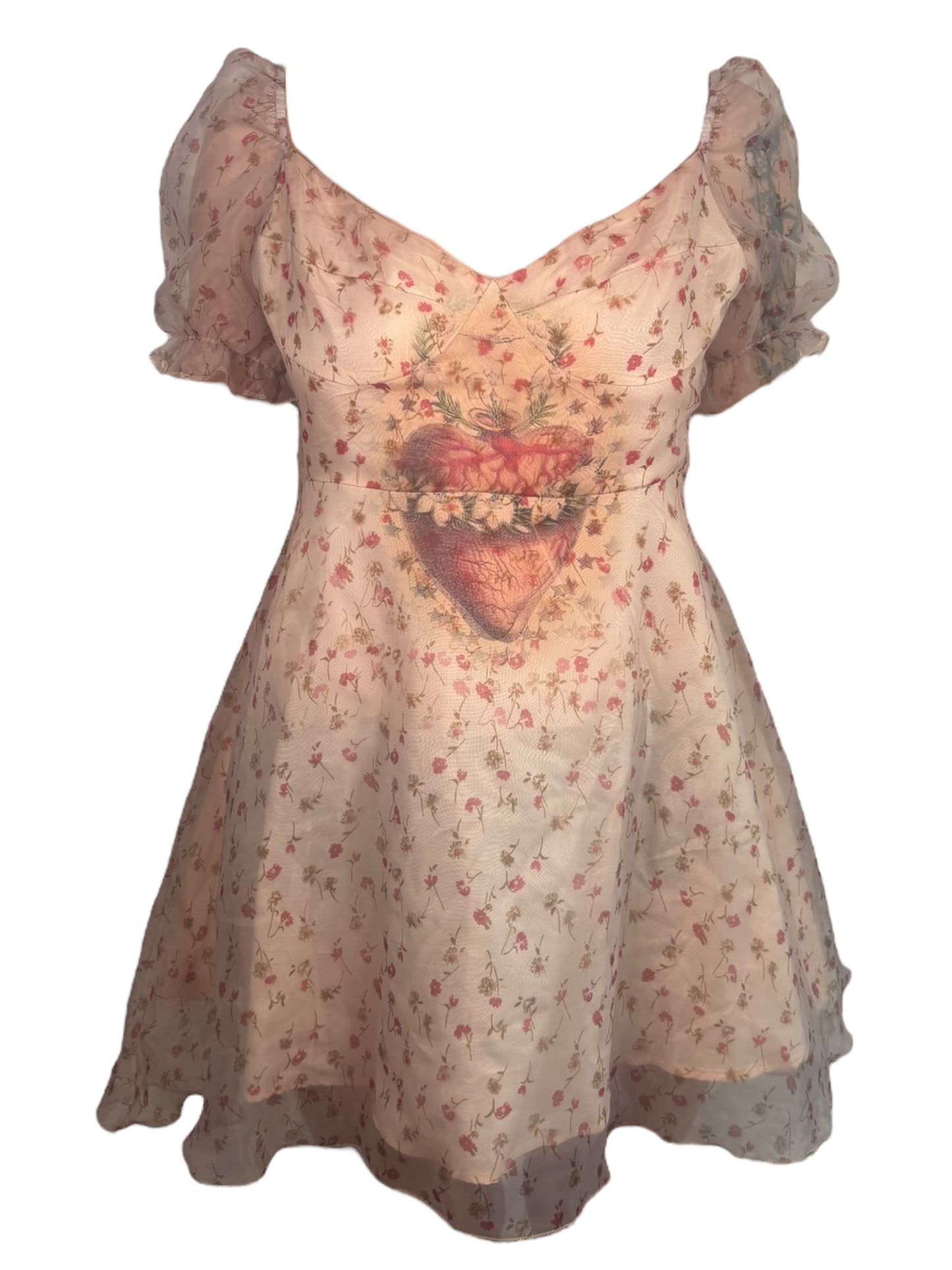 Sacred Heart Floral Fairy Dress - L