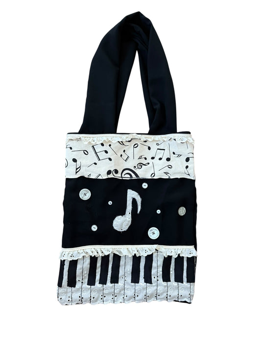 Music=Life Piano Flutter Tote