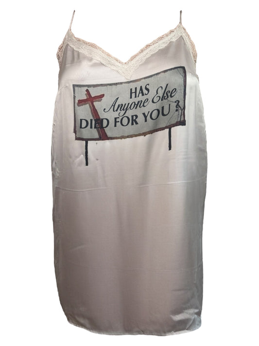Has Anyone Else Died For You? Grey Slip Dress - 3X