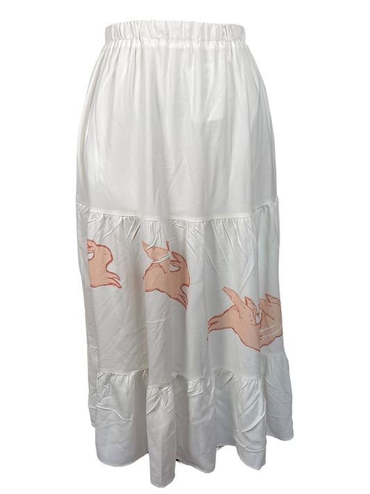 Leaping Light White Skirt - M