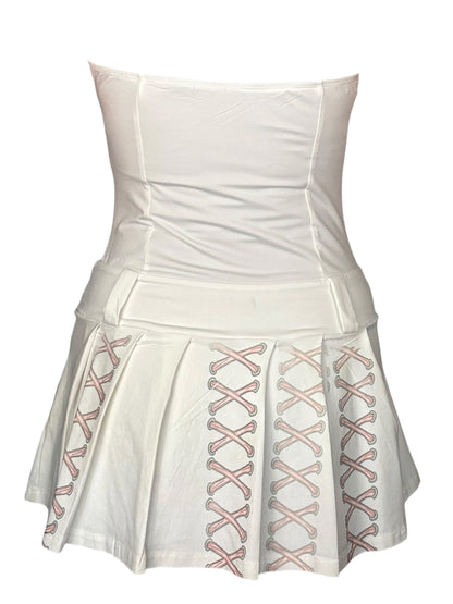Angel/Girl Pleated Strapless Dress - L/XL