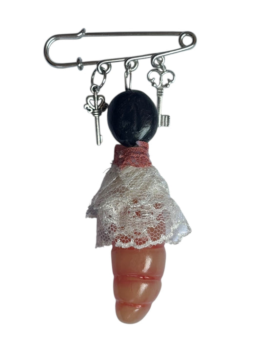 Pity Maggotine Charm Pin
