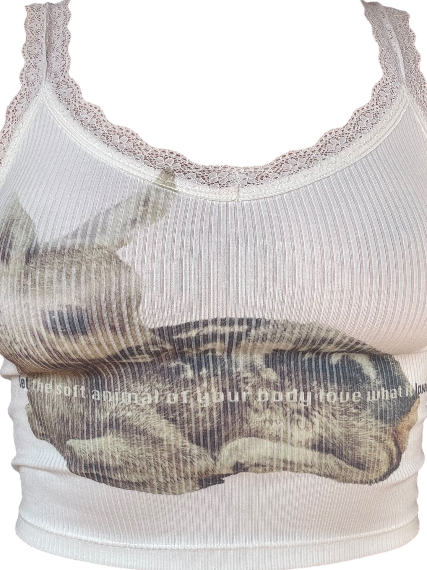 Soft Animal of Your Body Cropped Tank - XS/S
