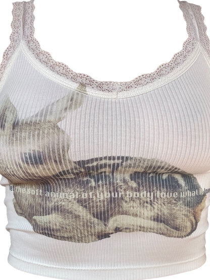 Soft Animal of Your Body Cropped Tank - XS/S