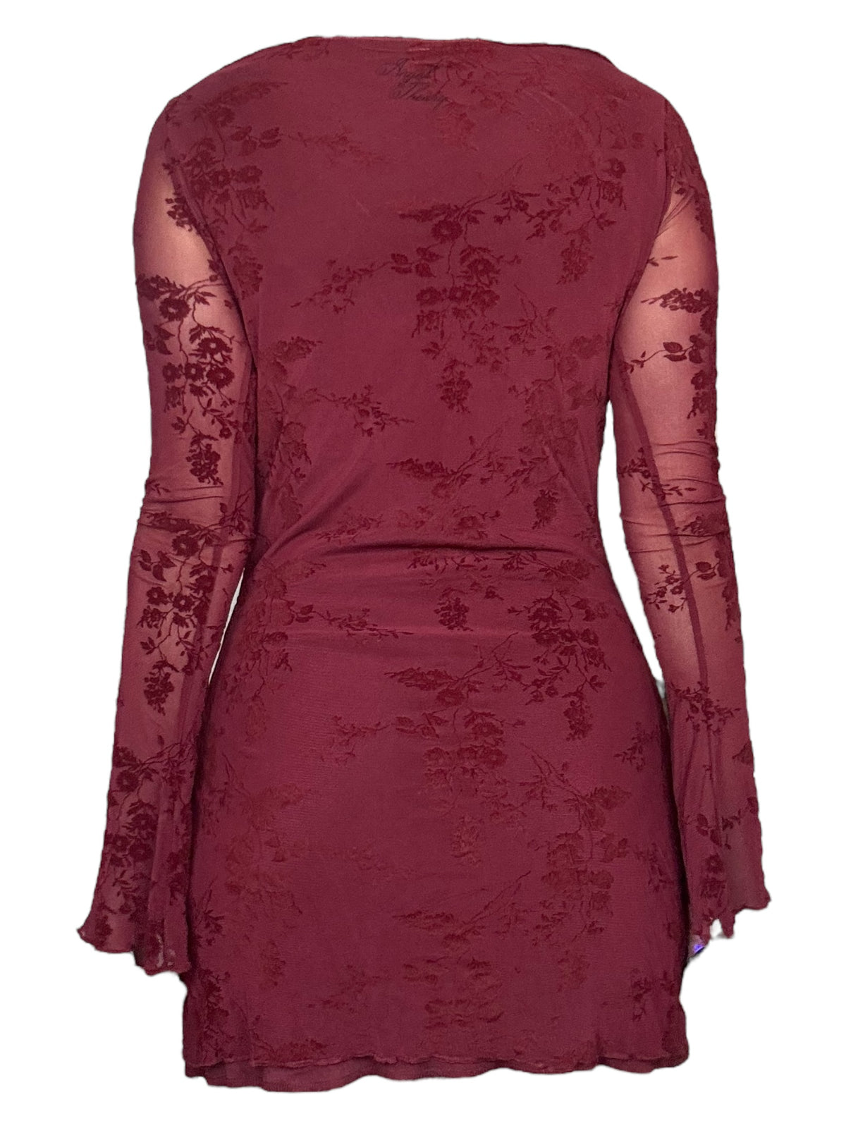 Blood-Soaked Elegy Maroon Off-Shouler Dress - XL
