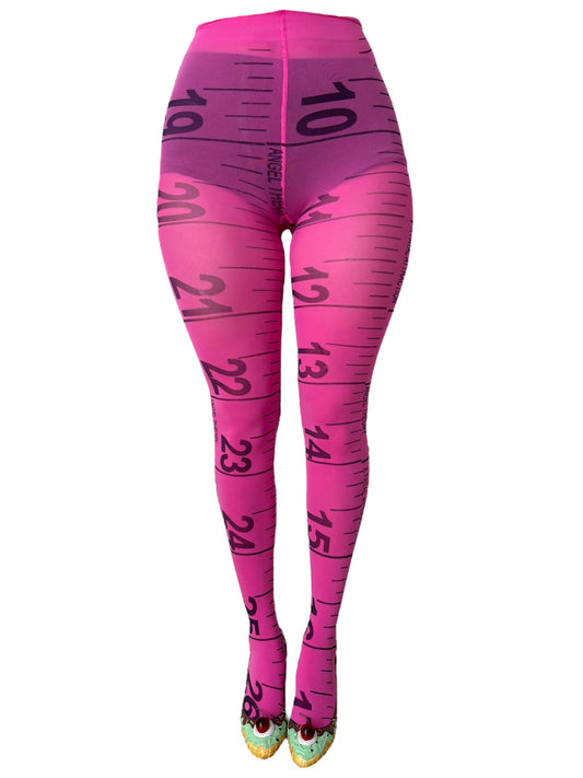 Measuring Tape Pink Tights