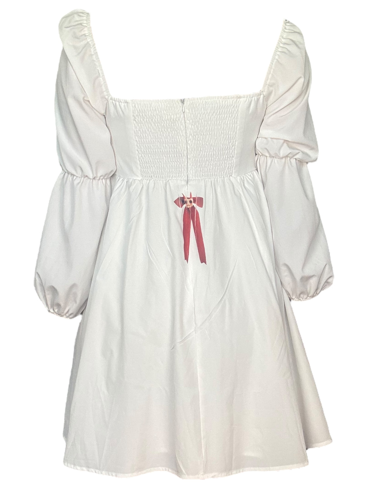 Peering Through The Keyhole White Babydoll Dress - L/XL