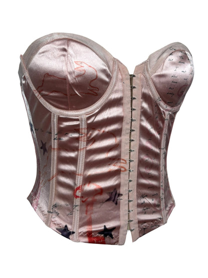 Searching Pink Satin Corset - XS