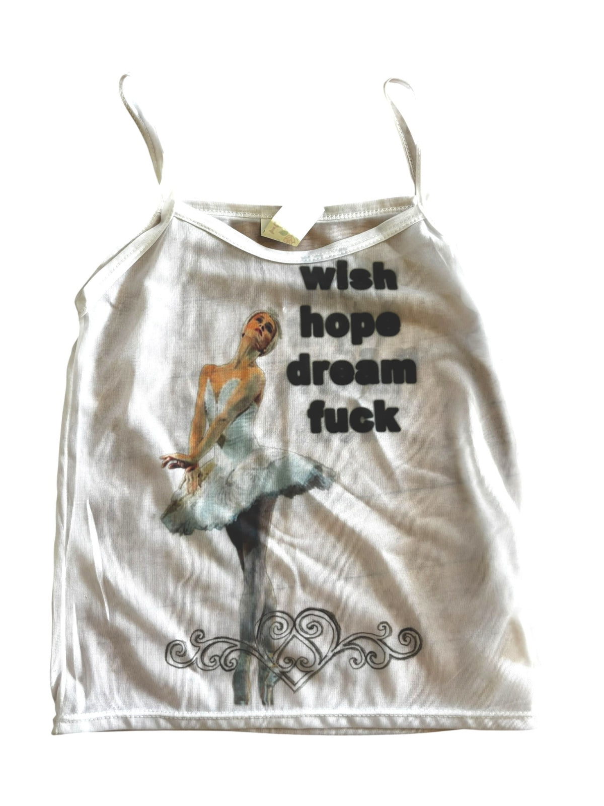 Dream Ballet White Sheer Tank - XXS