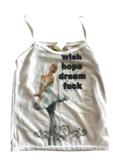Dream Ballet White Sheer Tank - XXS