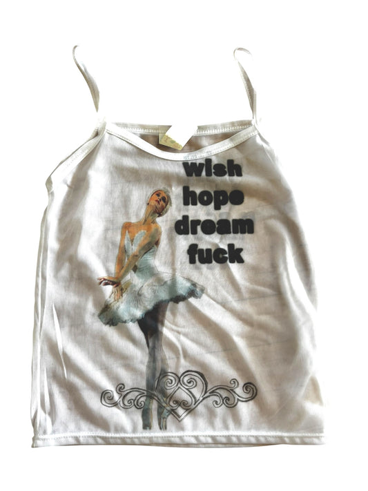 Dream Ballet White Sheer Tank - XXS