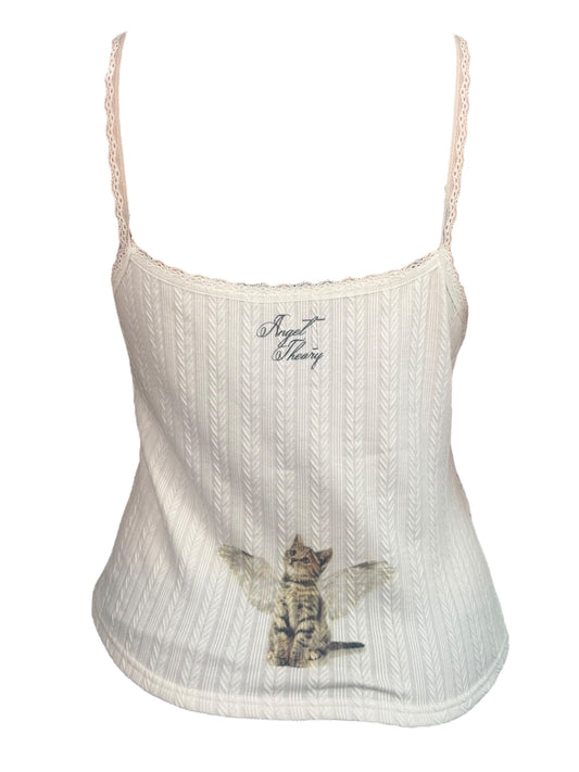 Join Me In My Dreams White Lace Tank - XL