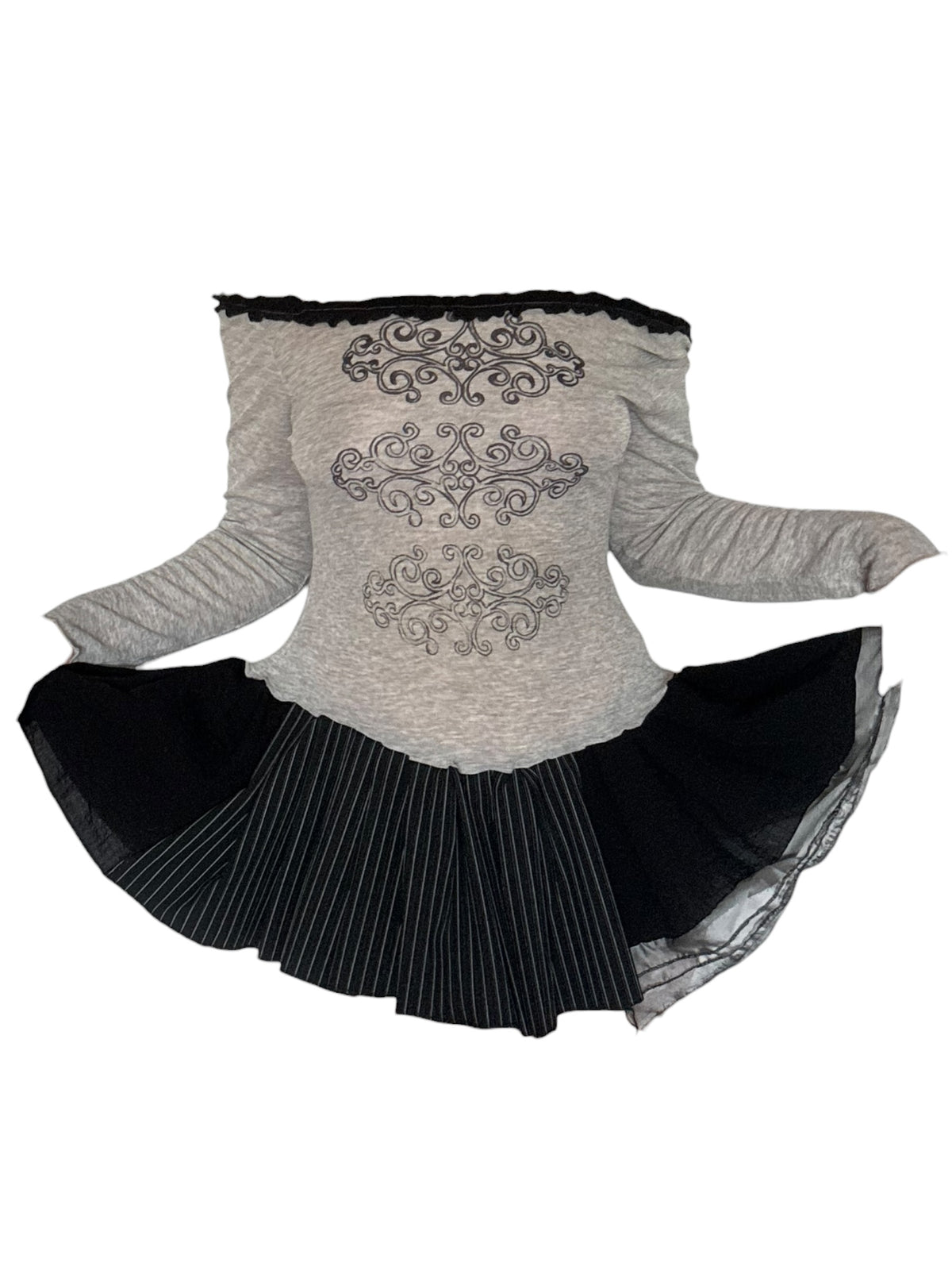 Your Love Grey/Black Drop Waist Mini Dress - M