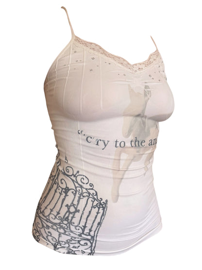 Cry to the Pegasus White Tank - S/M