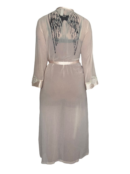 Bloody Flight Ivory Sheer Robe - S