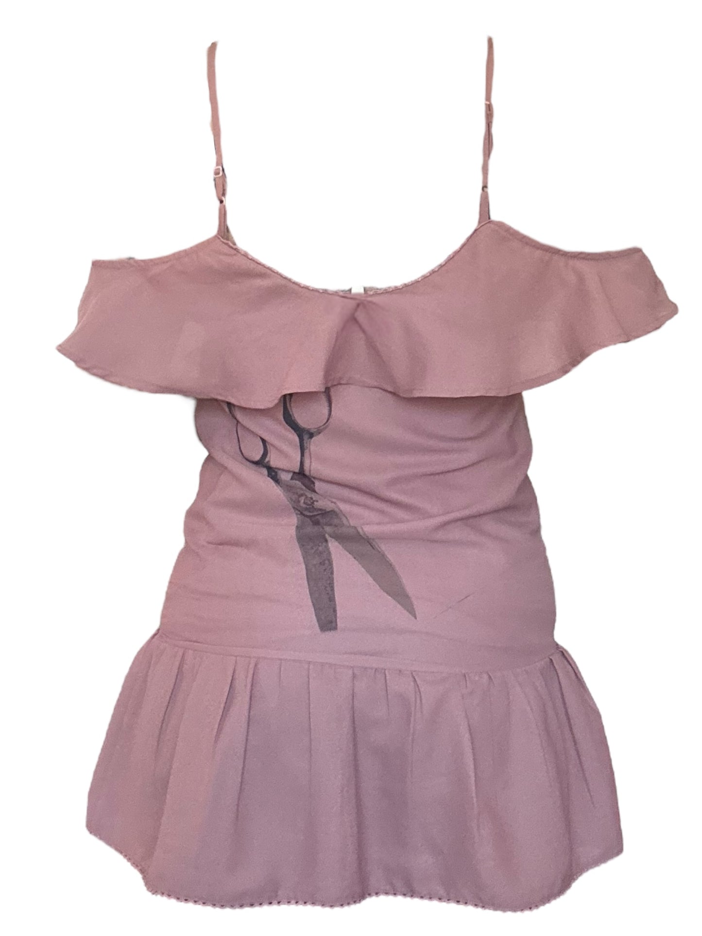Scissorhand Communion Mauve Flutter Dress - XS