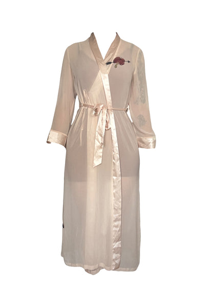 Bloody Flight Ivory Sheer Robe - S