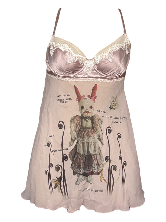 Anhedonia Wonderland Mauve Babydoll Top - M/L