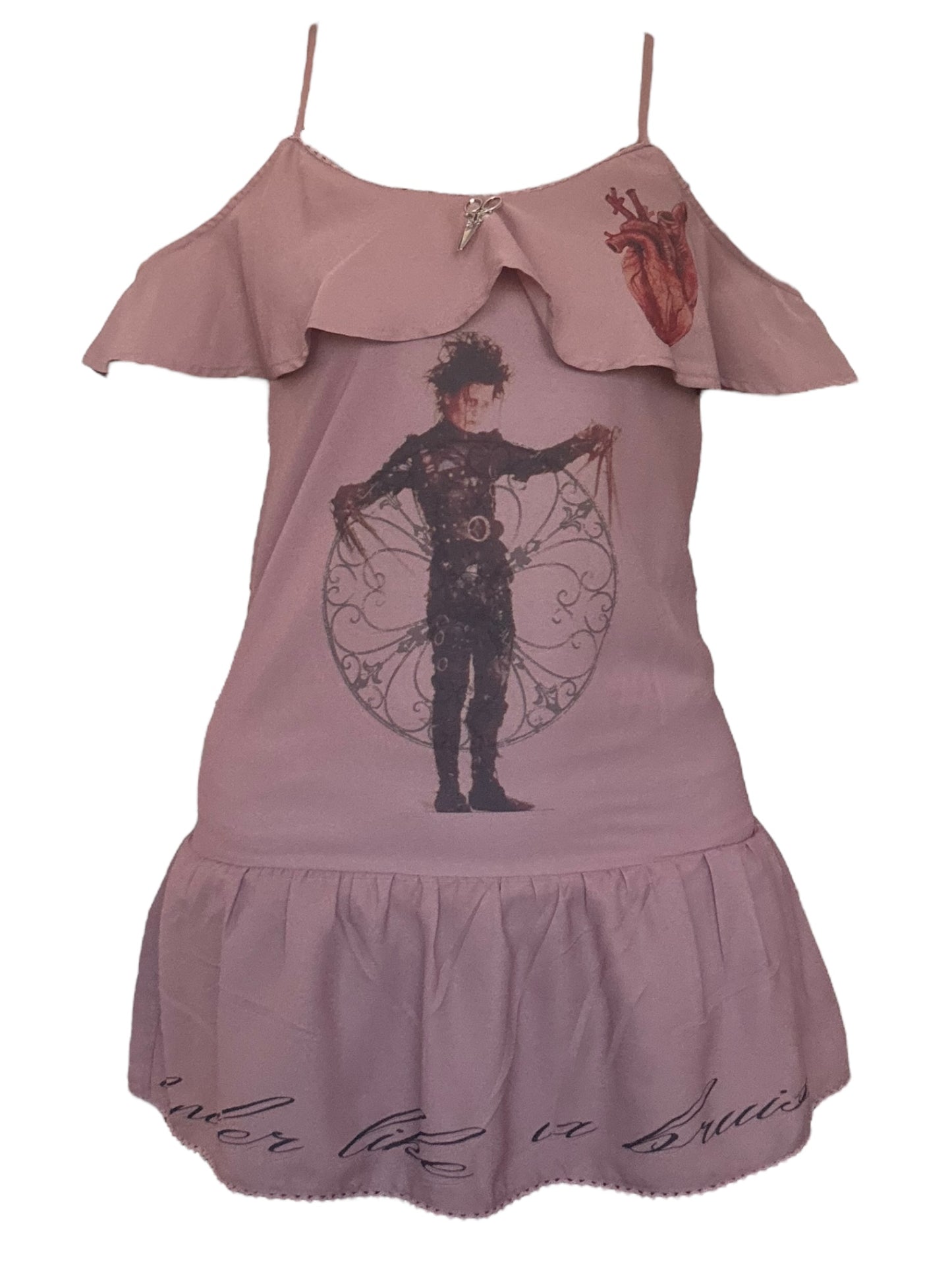 Scissorhand Communion Mauve Flutter Dress - XS