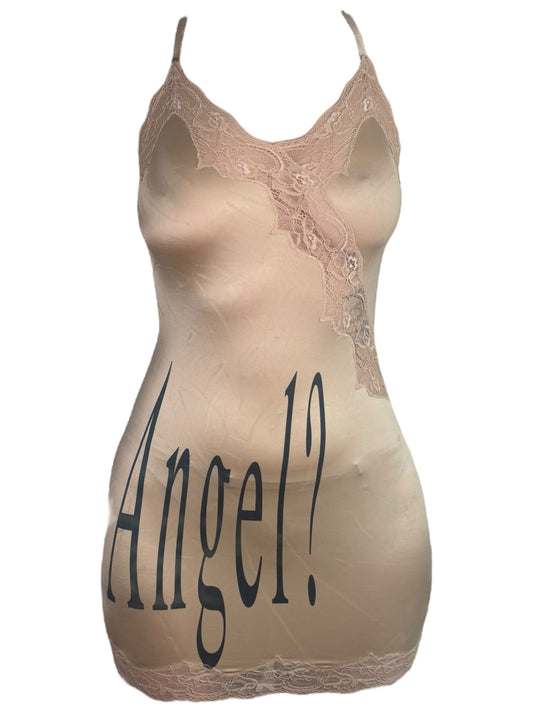Angel? Tan Slip Mini Dress - S/M