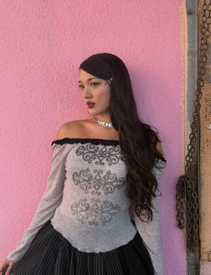 Your Love Grey/Black Drop Waist Mini Dress - M