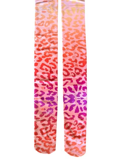 Sunset Sorbet Leopard Tights