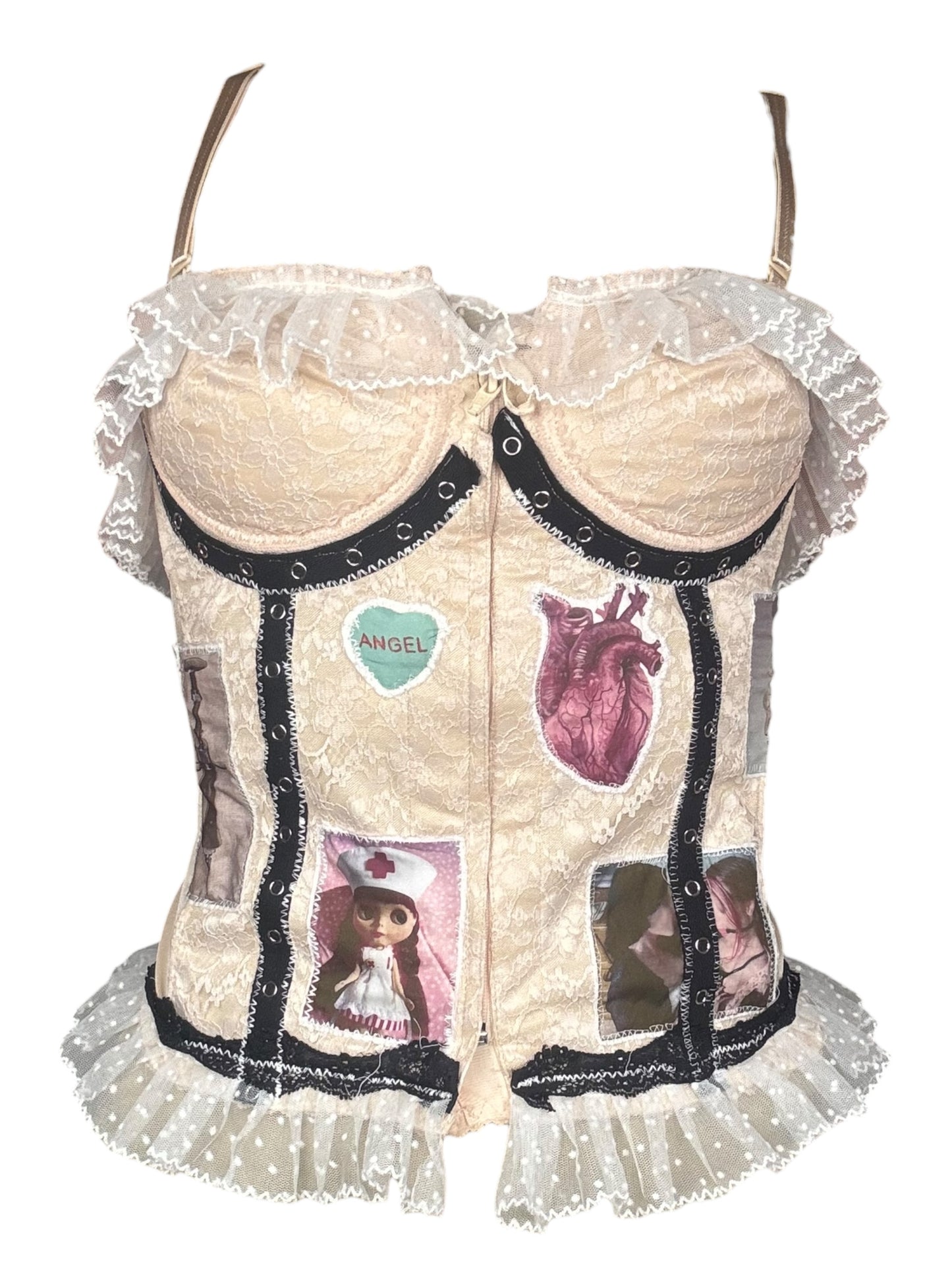 Candy Striper Lace Corset - M