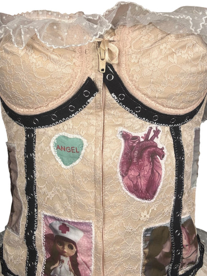 Candy Striper Lace Corset - M