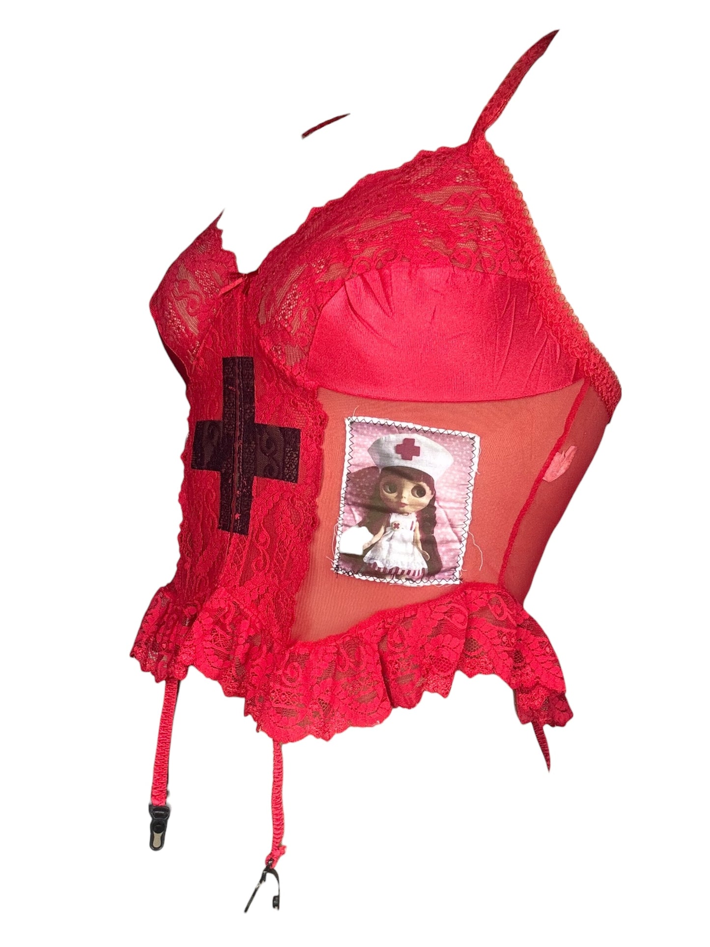 Straightjacket Red Garter Tank - M