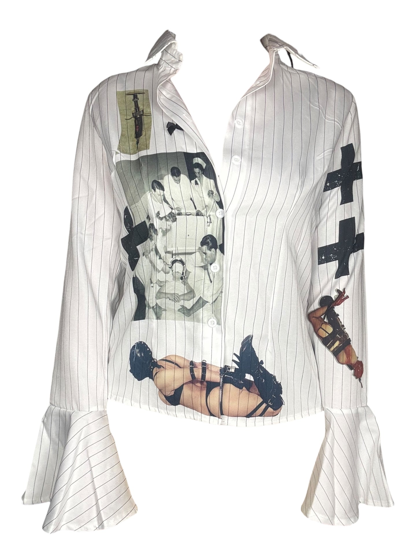 Bound by Love Pinstripe Button Up - L/XL