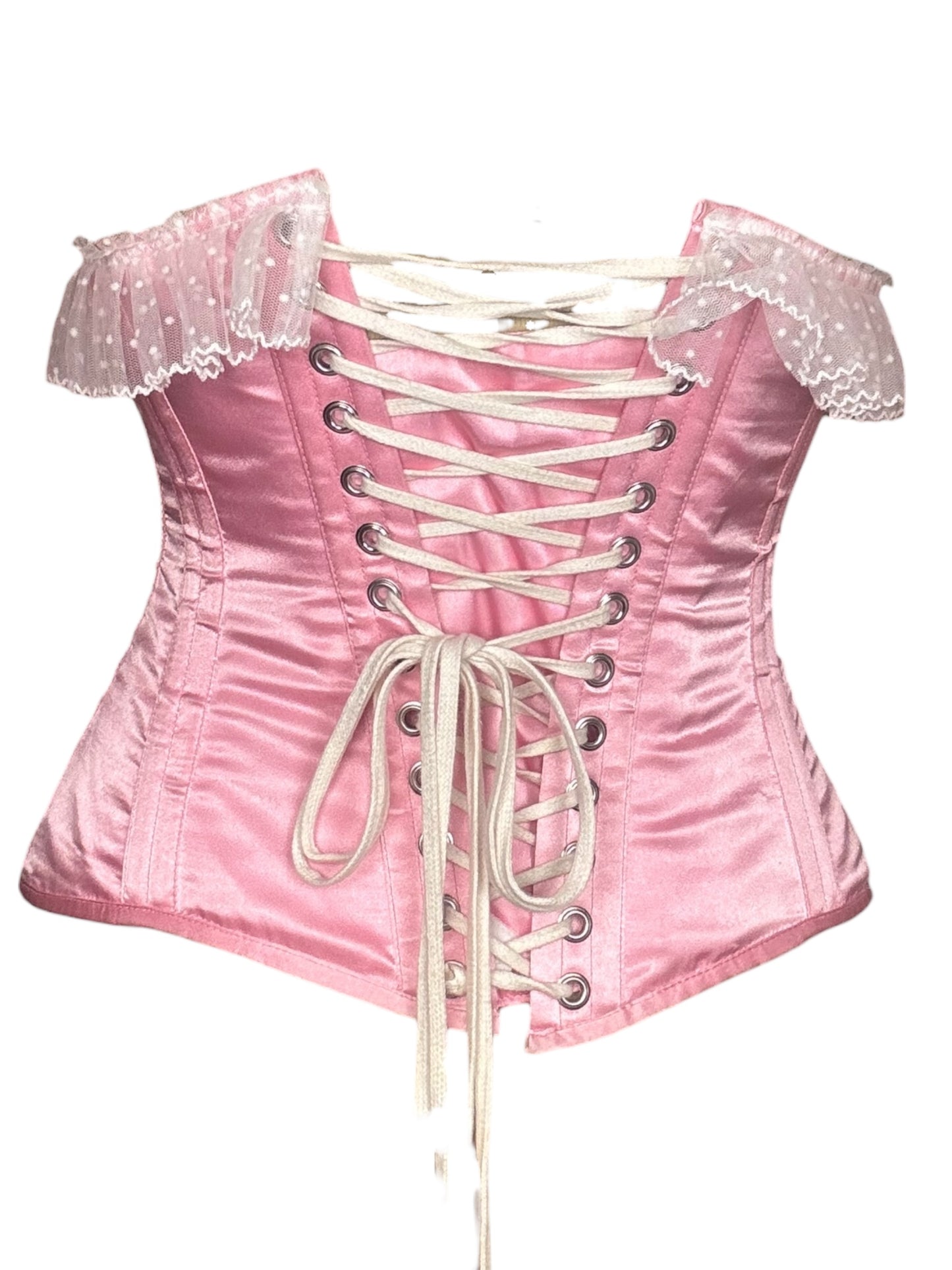 Candy Striper Pink Underbust Corset - XL