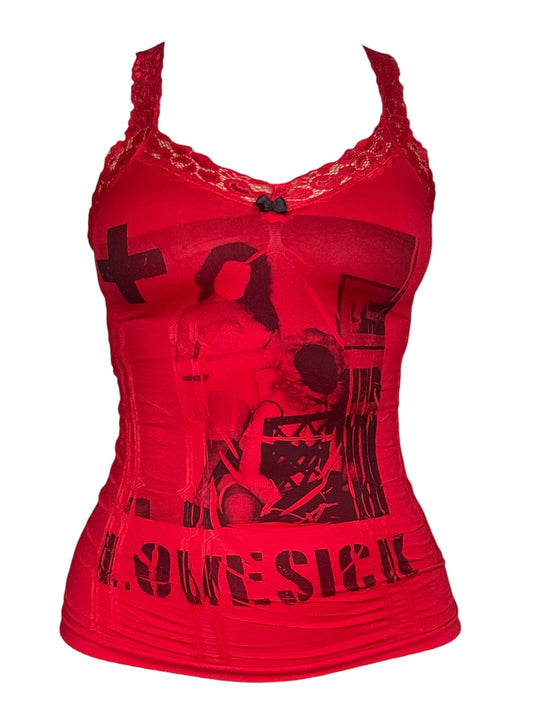 Bondage Red Tank - S/M