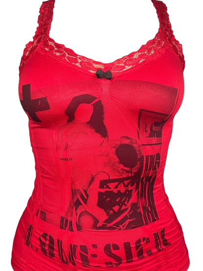 Bondage Red Tank - S/M