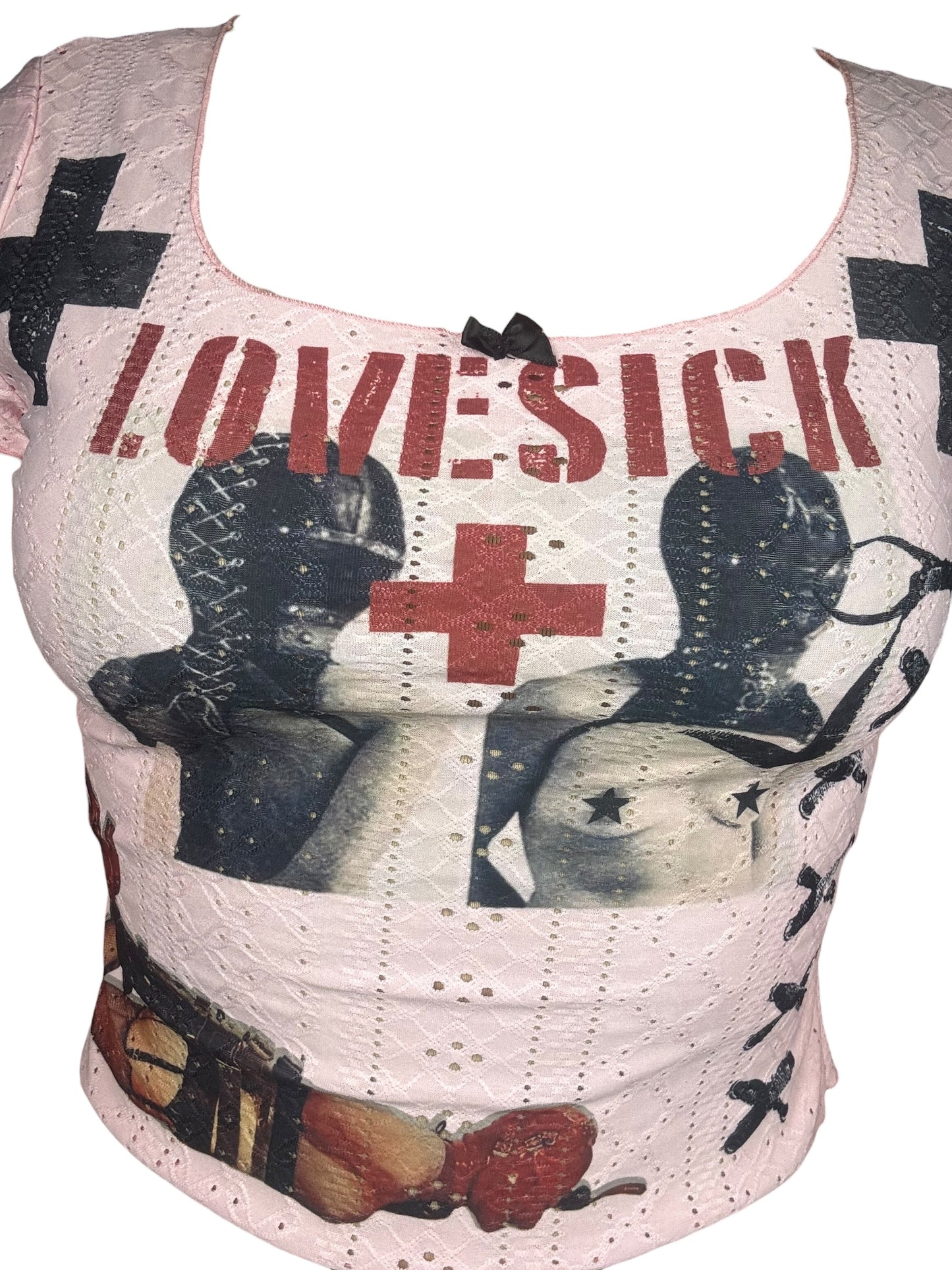 Love Struck Pink Lace Tee - M/L